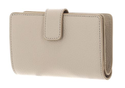 COCCINELLE Metallic Soft Mini Wallet Grained Leather Sandshell