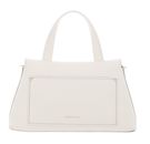 COCCINELLE Nikla Handbag Double Grainy Leather Pearl / Cognac COCCINELLE Nikla Handbag Double Grainy Leather Pearl / Cognac