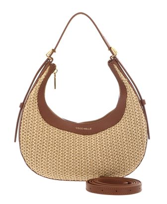 COCCINELLE Whisper Straw Mini Bag Natural / Cognac