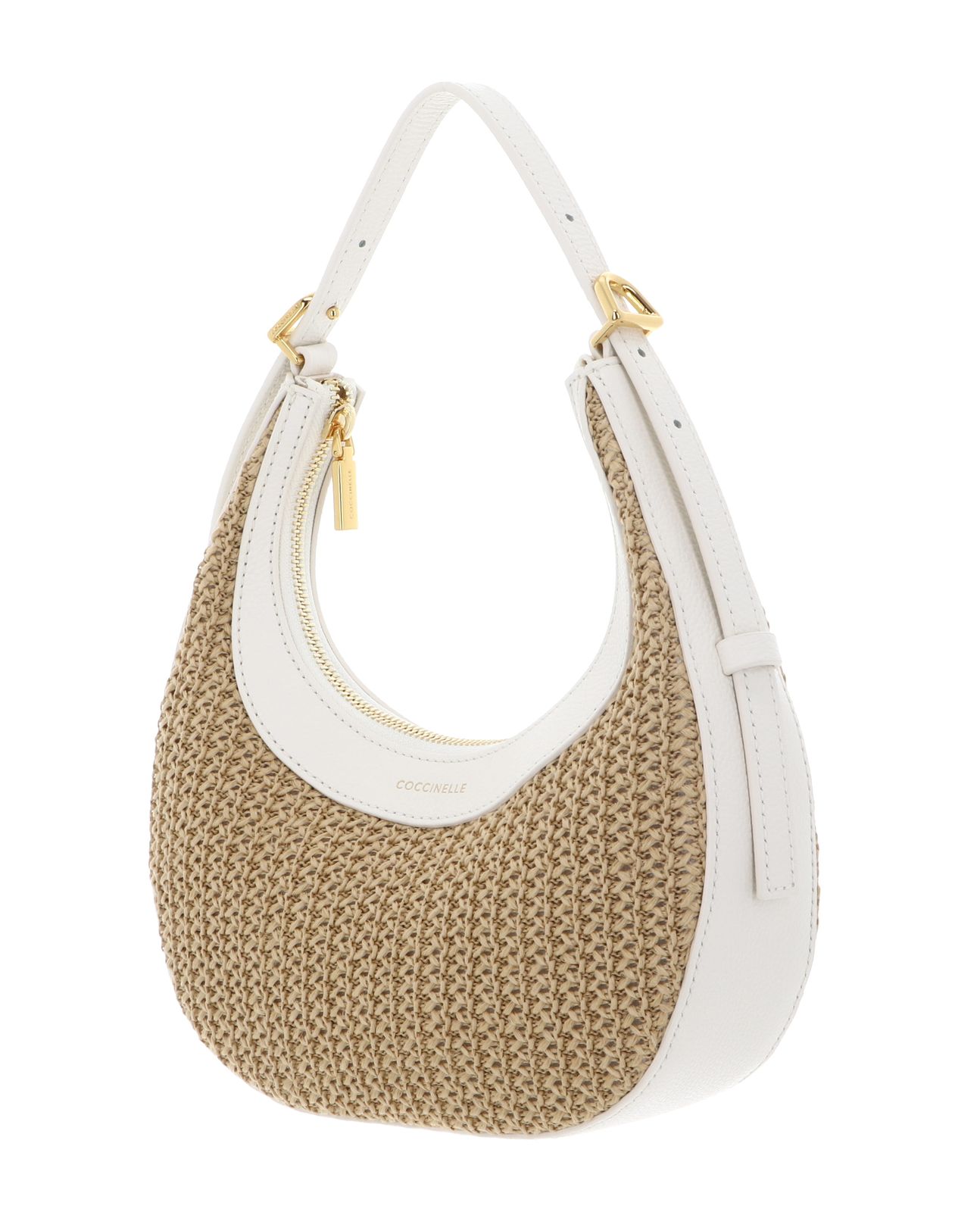 COCCINELLE Whisper Straw Mini Bag Natural / Pearl COCCINELLE Whisper Straw Mini Bag Natural / Pearl
