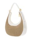 COCCINELLE Whisper Straw Mini Bag Natural / Pearl COCCINELLE Whisper Straw Mini Bag Natural / Pearl