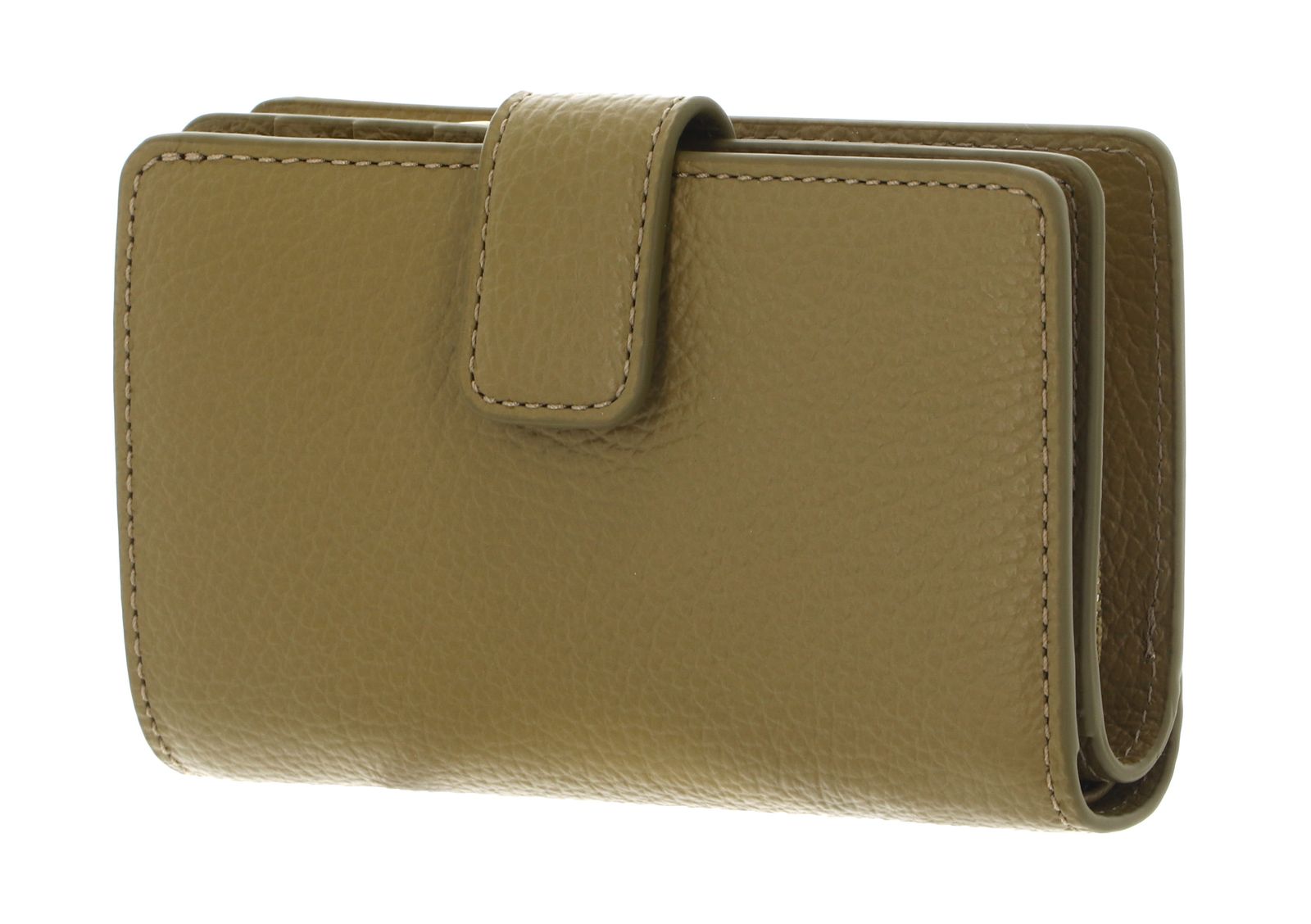 COCCINELLE Metallic Soft Mini Wallet Grained Leather Seagrass