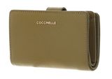 COCCINELLE Metallic Soft Mini Wallet Grained Leather Seagrass COCCINELLE Metallic Soft Mini Wallet Grained Leather Seagrass