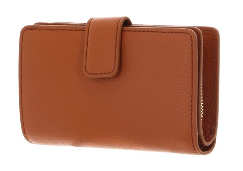 COCCINELLE Metallic Soft Mini Wallet Grained Leather Crab