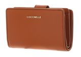 COCCINELLE Metallic Soft Mini Wallet Grained Leather Crab