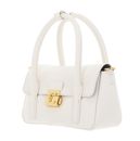 COCCINELLE C-Me Lock Mini Bag Grained Leather Pearl