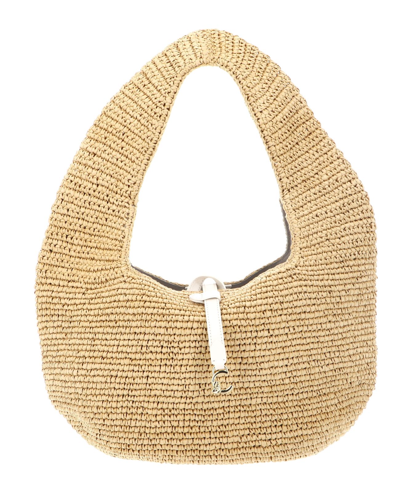 COCCINELLE C-Me Summer Crochet Handbag Natural / Pearl
