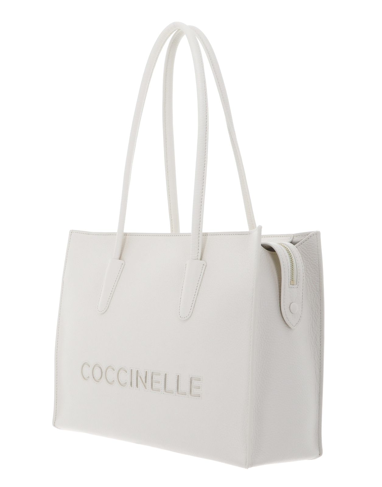 COCCINELLE Myrtha26 Handbag Grained Leather Pearl COCCINELLE Myrtha26 Handbag Grained Leather Pearl