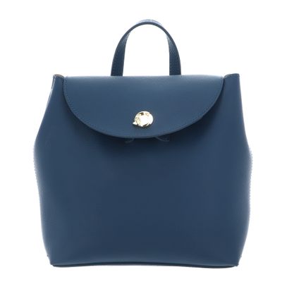 COCCINELLE Nikla Mini Bag Double Grainy Leather Deep Blue / Sandshell