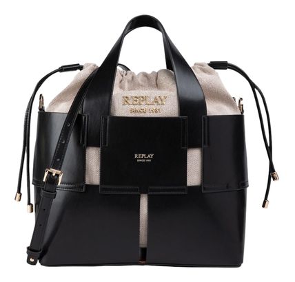REPLAY Handbag Black + Partr. + Cream White + Monk'R