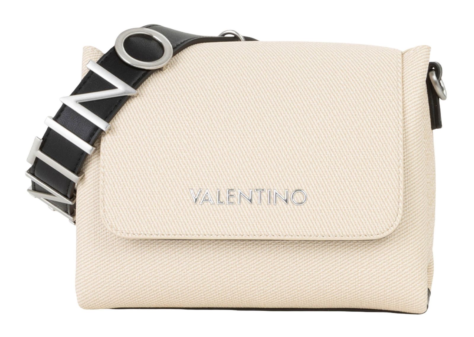 VALENTINO Alexia Summer Flap Bag Naturale / Nero VALENTINO Alexia Summer Flap Bag Naturale / Nero