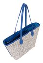 VALENTINO Logo Shopping Bag Beige / Blu