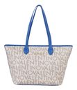 VALENTINO Logo Shopping Bag Beige / Blu