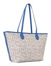 VALENTINO Logo Shopping Bag Beige / Blu