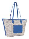 VALENTINO Logo Shopping Bag Beige / Blu