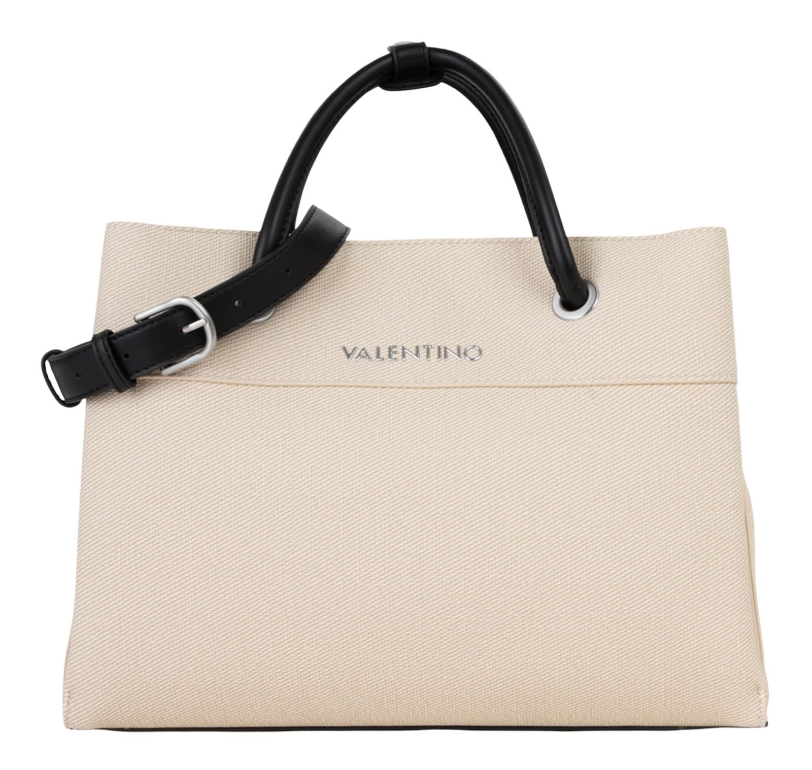 VALENTINO Alexia Summer Shopping Bag Naturale / Nero