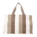 LIU JO Tote Bag Striped Canvas L Sabbia