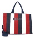 LIU JO Tote Bag Striped Canvas L Blue Sky LIU JO Tote Bag Striped Canvas L Blue Sky