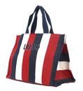 LIU JO Tote Bag Striped Canvas L Blue Sky LIU JO Tote Bag Striped Canvas L Blue Sky