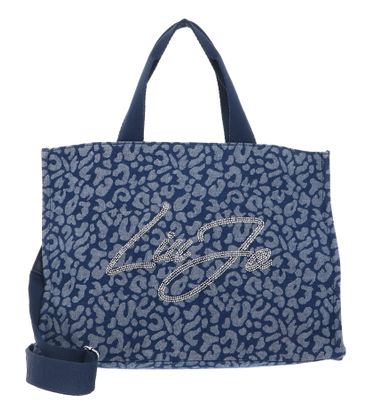 LIU JO Tote Bag L Denim Blue Animalier LIU JO Tote Bag L Denim Blue Animalier