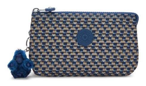 kipling Basic Print Creativity Pouch L Blue On Wire