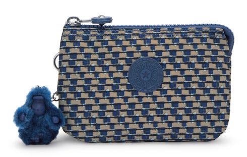 kipling Basic Print Creativity Purse S Blue On Wire