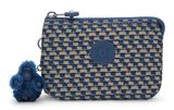 kipling Basic Print Creativity Purse S Blue On Wire