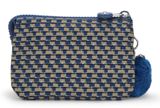 kipling Basic Print Creativity Purse S Blue On Wire