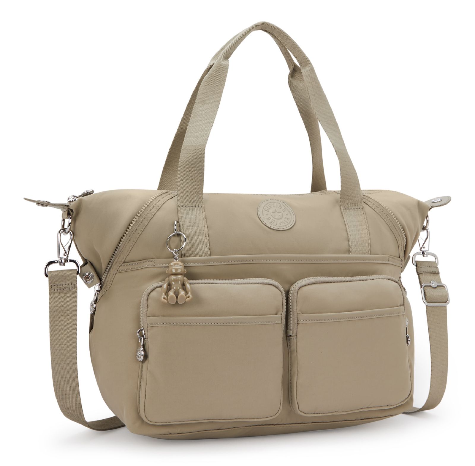kipling Basic Elevated New Art Duo Pocket M Boho Tan kipling Basic Elevated New Art Duo Pocket M Boho Tan