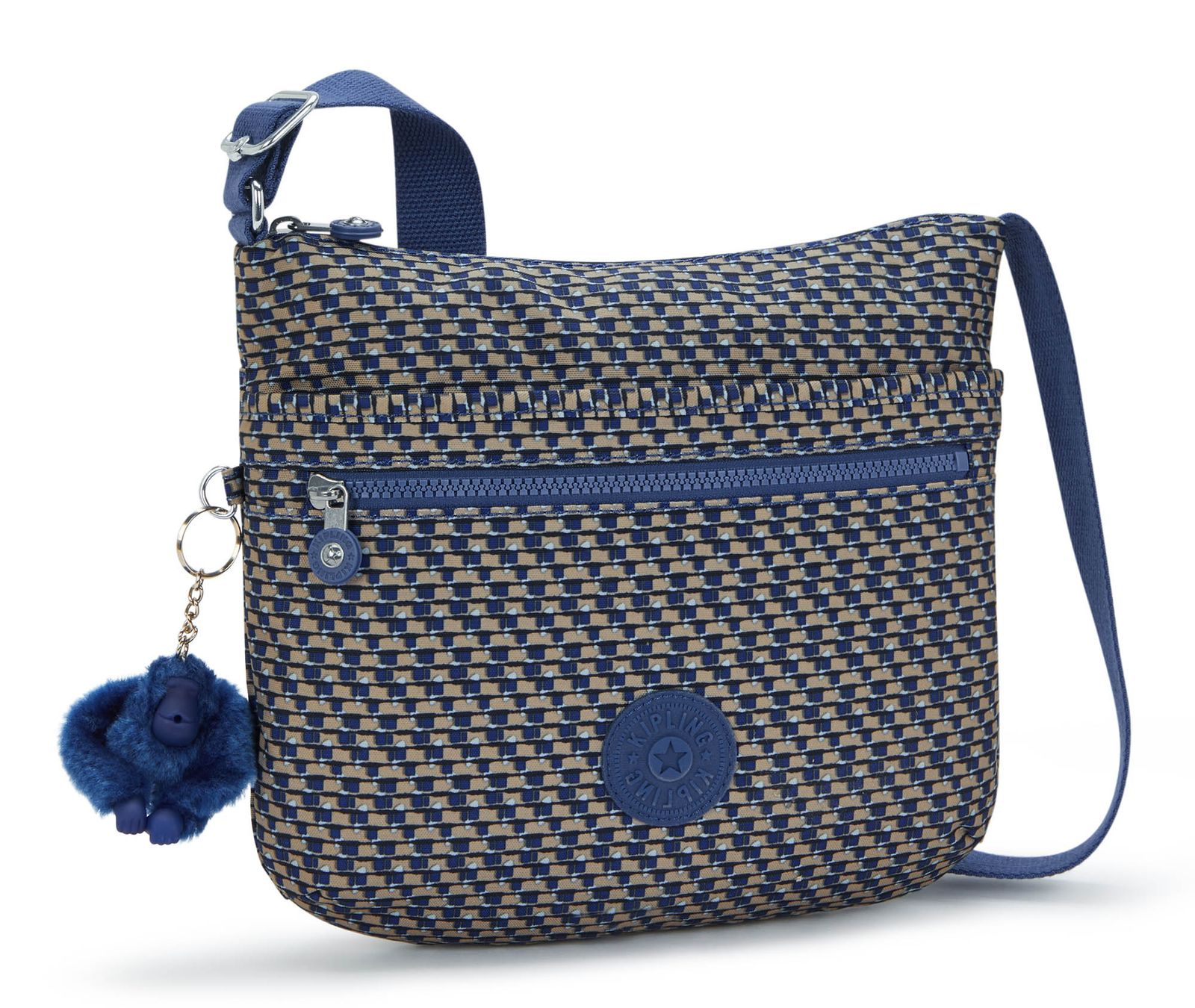 kipling Basic Print Arto Shoulderbag Blue On Wire kipling Basic Print Arto Shoulderbag Blue On Wire