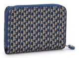 kipling Basic Print Money Love Medium Wallet M Blue On Wire