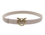 PINKO Love Berry H3 Belt W80 Beige - Smoke Grey - Antique Gold