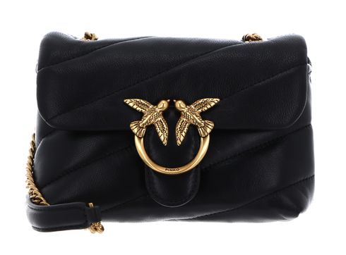 PINKO Love Puff Baby CL Sheep Nappa Black + Antique Gold
