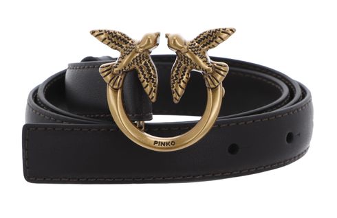 PINKO Love Berry H2 Belt W85 Brown - Antique Gold PINKO Love Berry H2 Belt W85 Brown - Antique Gold