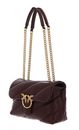PINKO Love Puff Classic CL Sheep Nappa M Burgundy Wine - Antique Gold