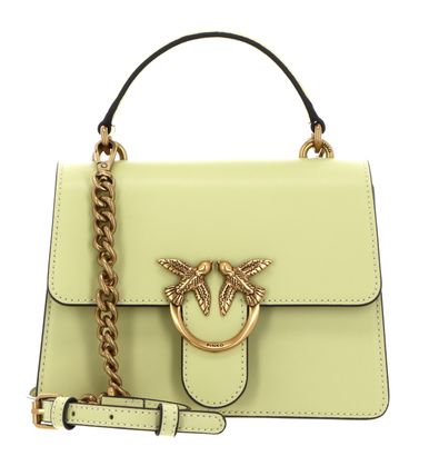 PINKO Love One Top Handle Mini Light S Vanilla Yellow - Antique Gold