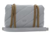 PINKO Love Puff Mini CL Sheep Nappa S Pearl Grey - Antique Gold