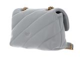 PINKO Love Puff Mini CL Sheep Nappa S Pearl Grey - Antique Gold