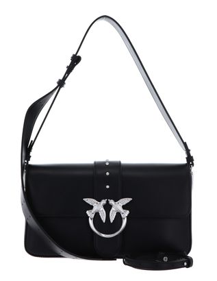 PINKO Love One Classic Slouchy FL L Limousine Black - Matte Silver