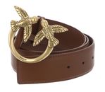PINKO Love Berry H4 Belt W80 Brown - Lion - Antique Gold