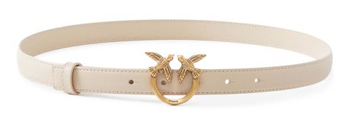 PINKO Love Berry H2 Belt W100 Beige - Smoke Grey - Antique Gold