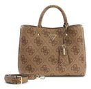 GUESS Meridian II Girlfriend Satchel Latte Logo