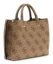 GUESS Meridian II Girlfriend Satchel Latte Logo