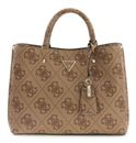 GUESS Meridian II Girlfriend Satchel Latte Logo
