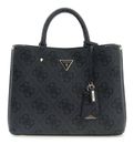 GUESS Meridian II Girlfriend Satchel Coal Logo