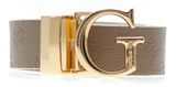 GUESS Jena Adjustable And Reversible Pant Belt W85 Taupe Multi - shortenable