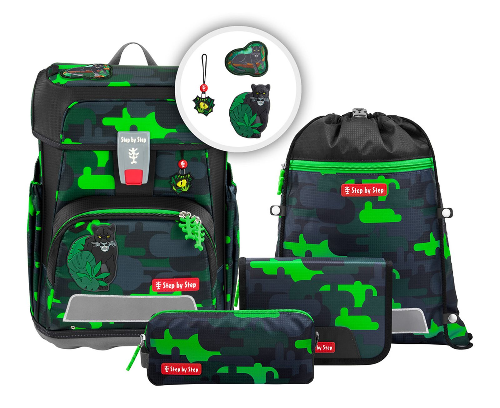 Step by Step Cloud Schulranzen-Set 5-teilig Black Cat Chiko