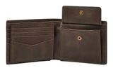 FOSSIL Derrick RFID Large Coin Pocket Bifold Dark Khaki