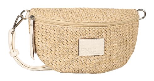 TOM TAILOR Rosie Raffia Belt Bag Mixed Cream White