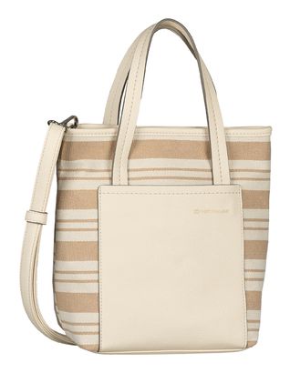 TOM TAILOR Elodie Zip Shopper S Mixed Cream White
